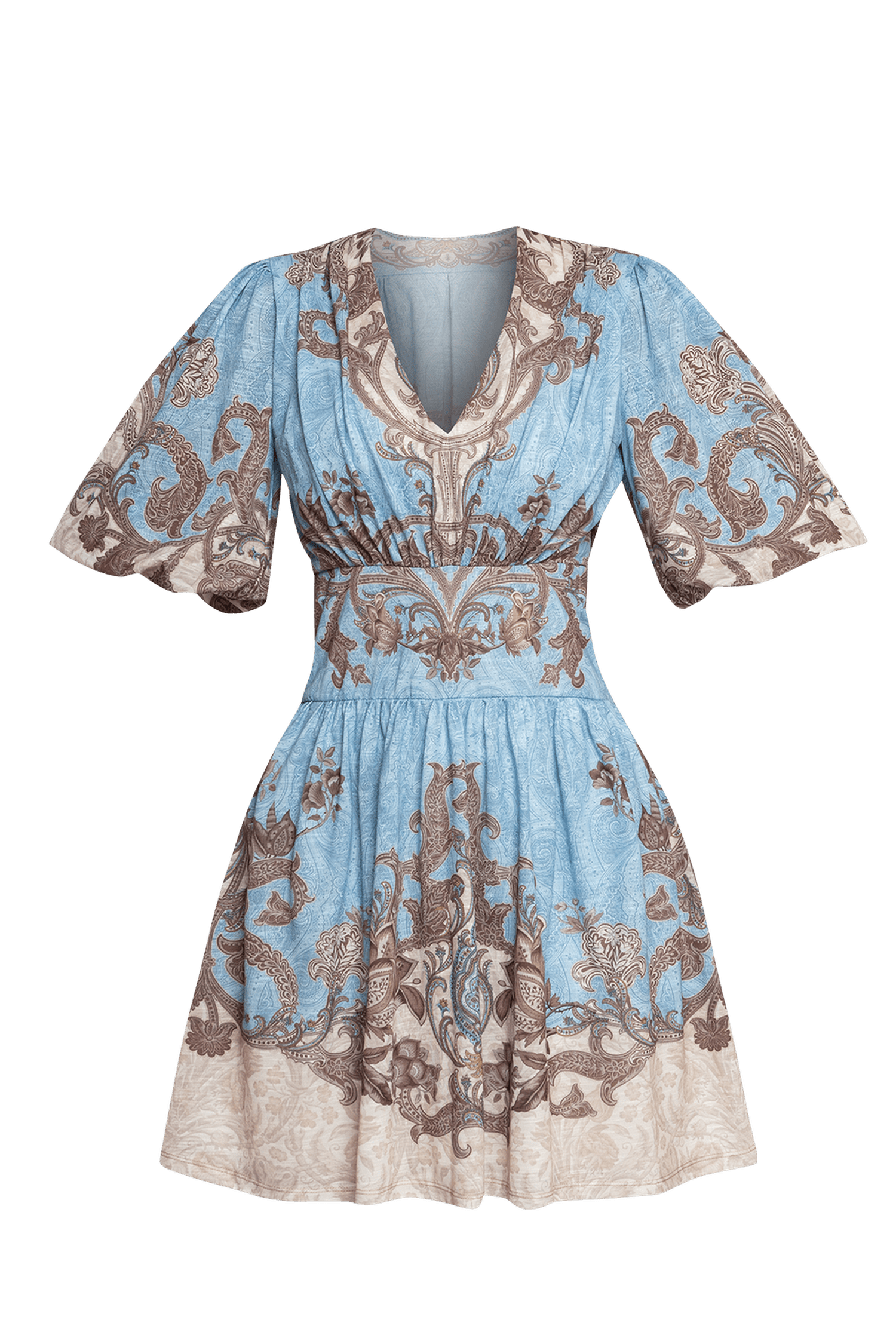 ROBE AVEC MANCHES VOLUMINEUSES - CIEL PAISLEY