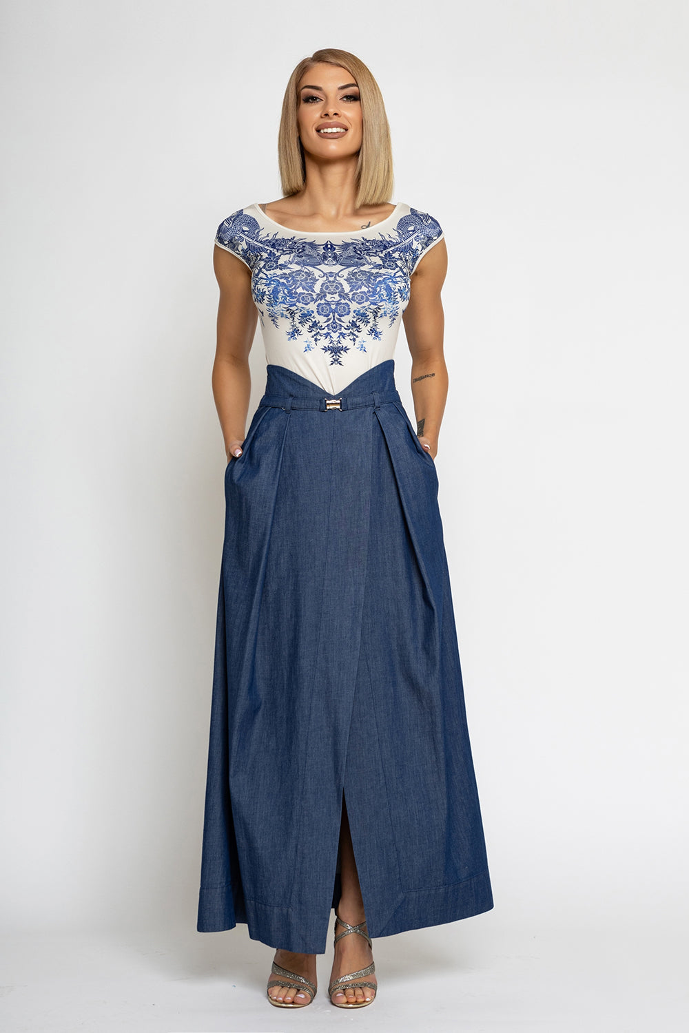 ΜΑΞΙ ΦΟΥΣΤΑ DENIM ΜΕ ΥΨΗΛΗ ΜΕΣΗ – ESSENTIALS
