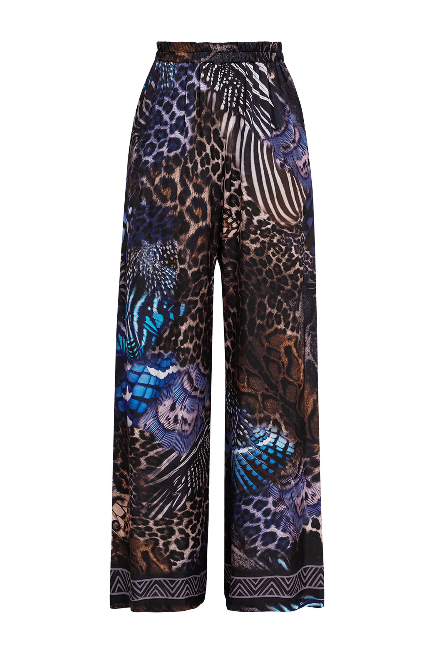 PANTALON AMPLE EN VISCOSE - LEO NEON DARK