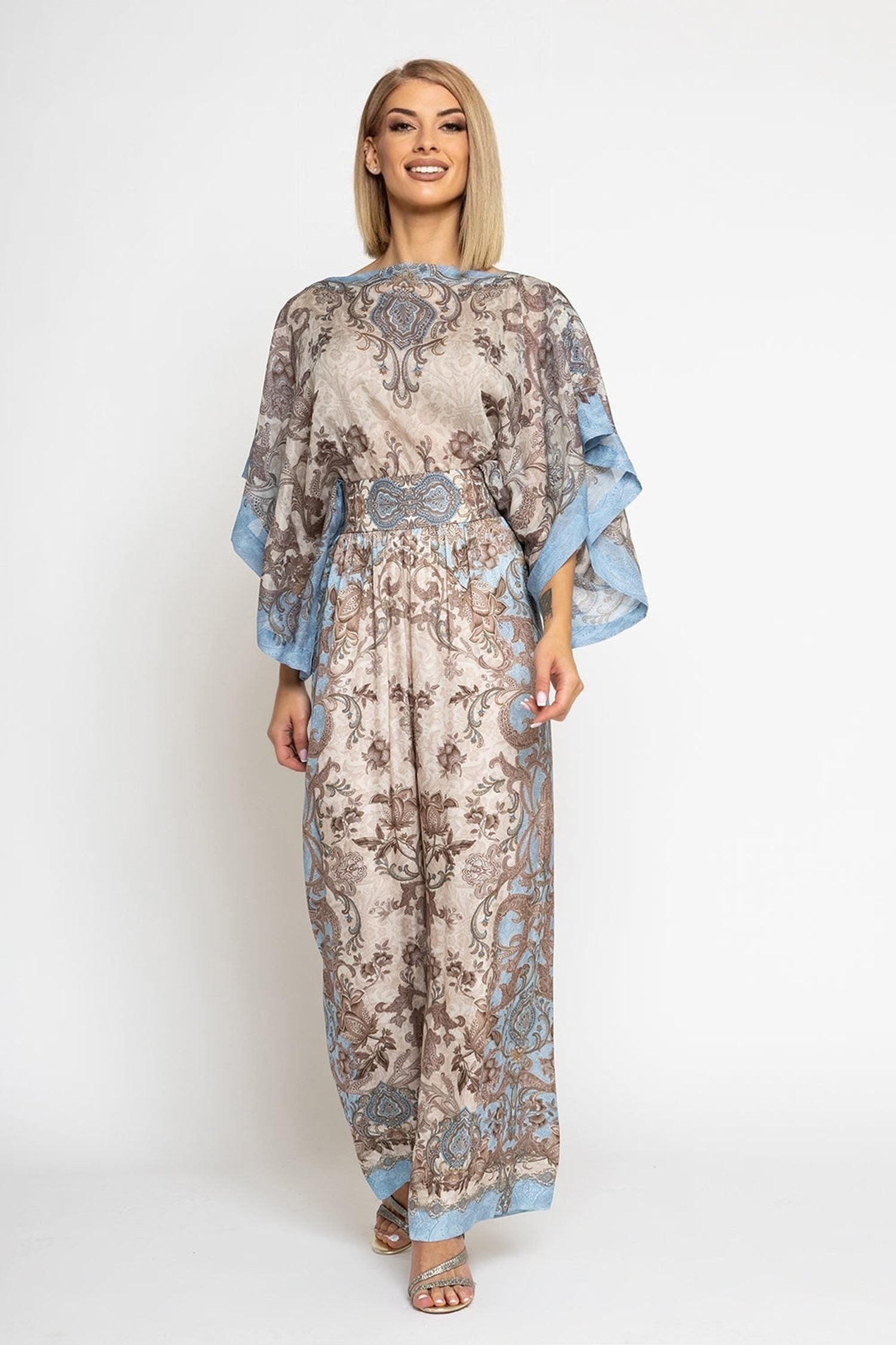 BLOUSE AMPLE EN COTON DE SOIE - CIEL PAISLEY