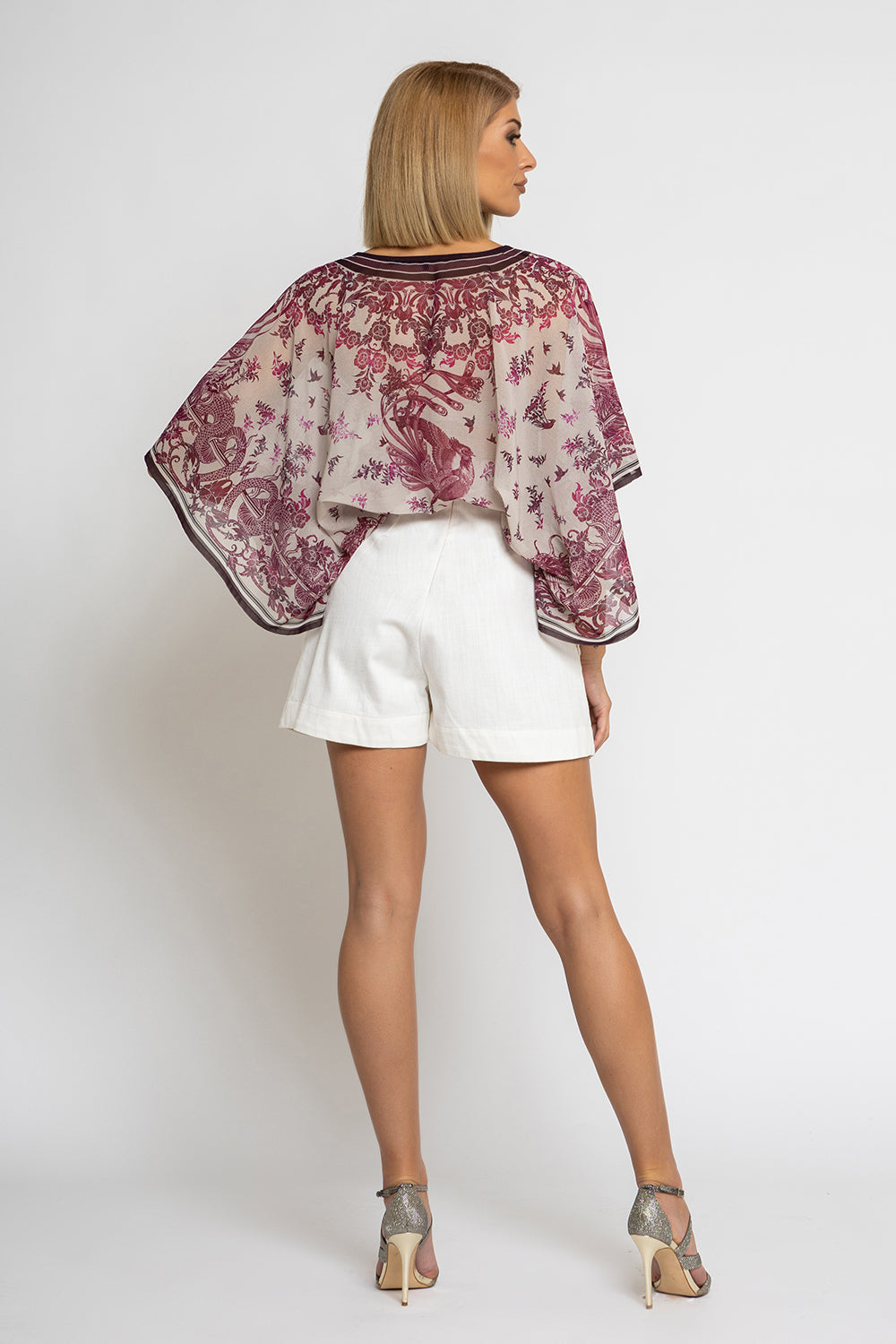 CHIFFON TUNIC - ASIA BORDEAUX