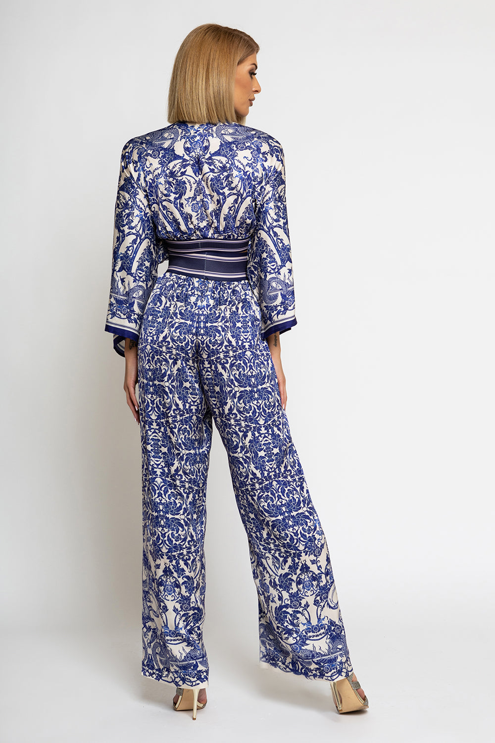 VISCOSE CROP KIMONO - ASIA SKY