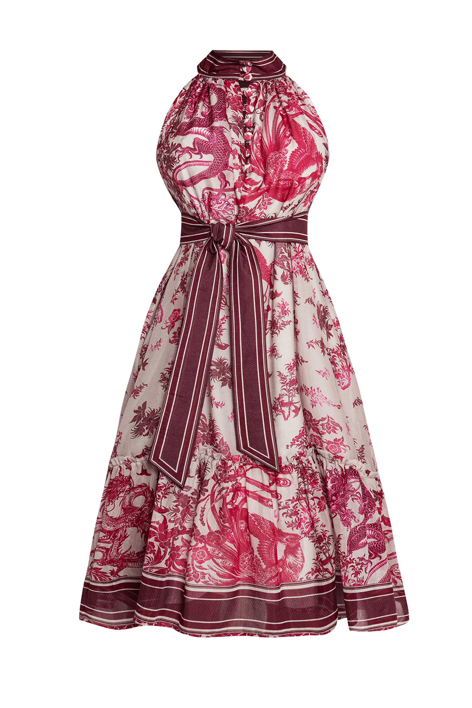 ROBE SANS MANCHES EN CHIFFON - ASIA BORDEAUX