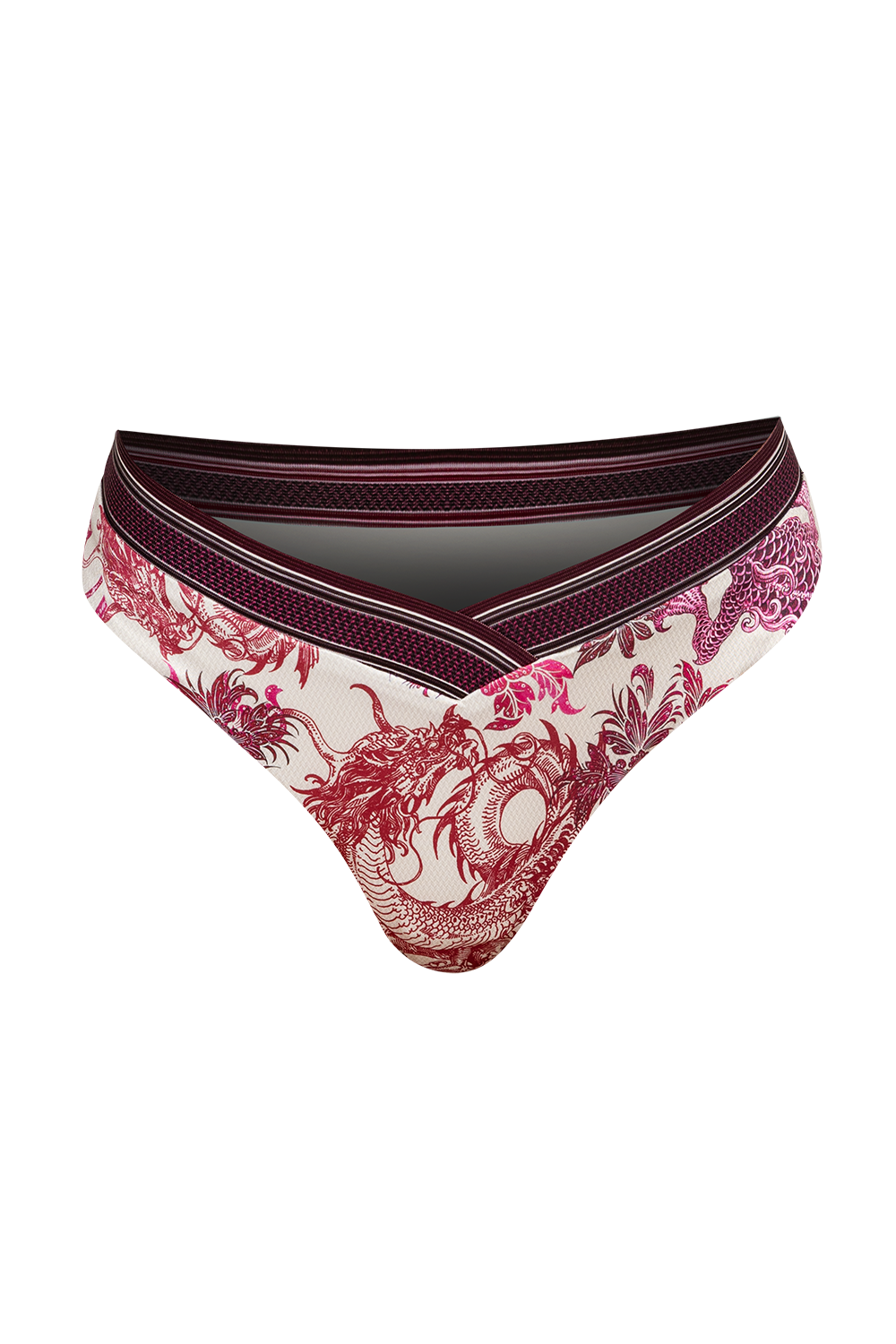 ELASTIC WAISTBAND SWIM BOTTOM - ASIA BORDEAUX