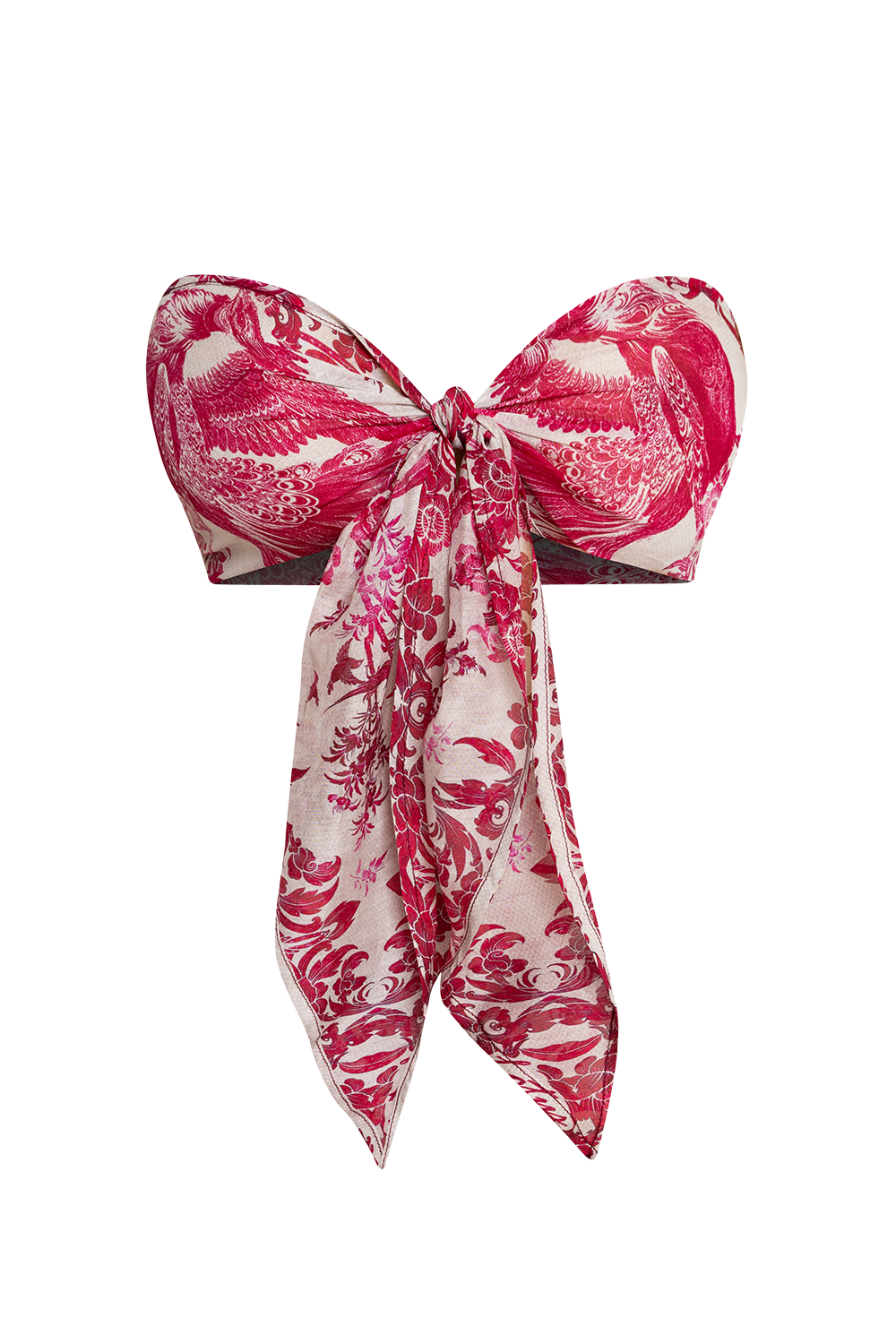 COTTON SILK PAREO AND SCARF SET - ASIA BORDEAUX