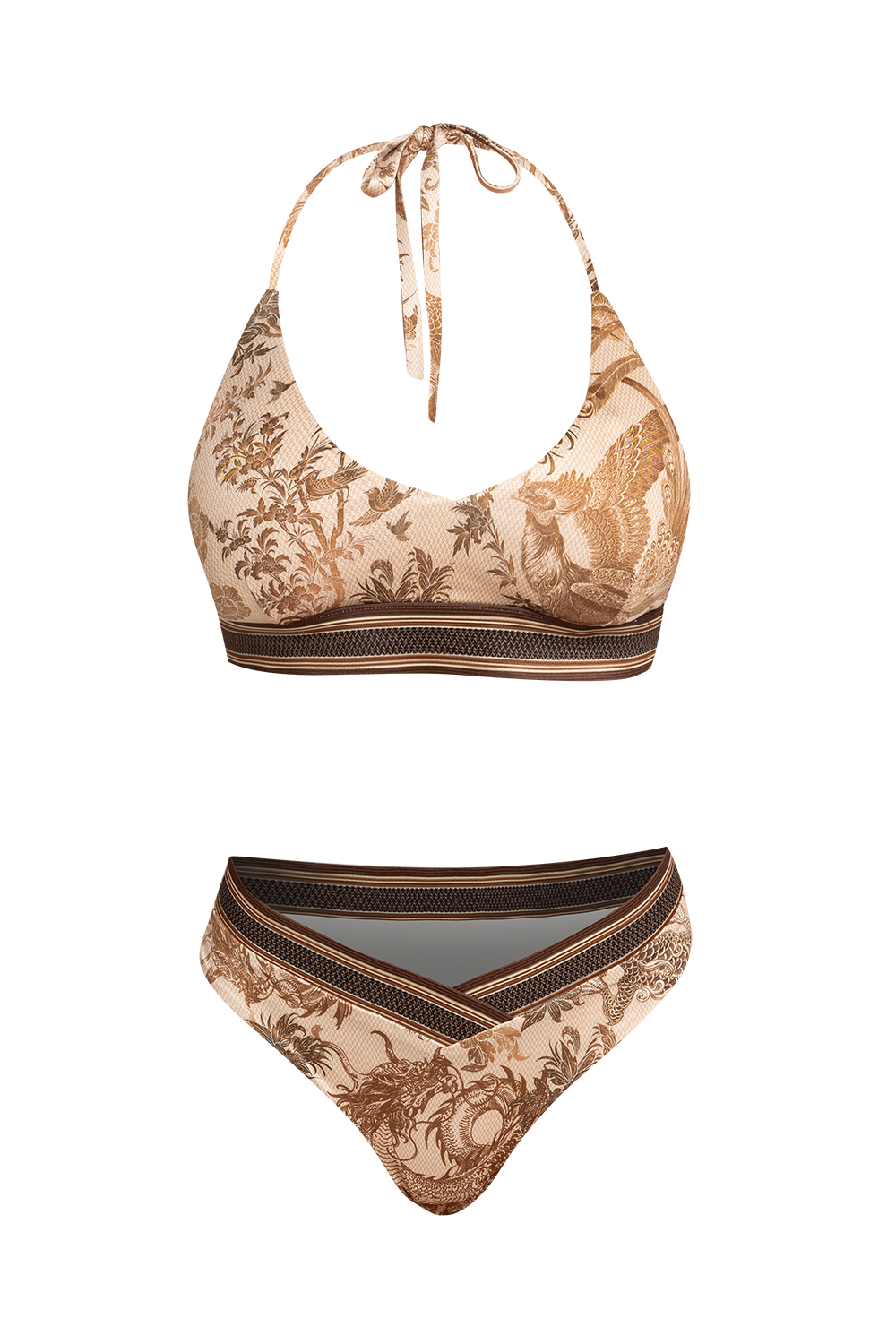ELASTIC WAISTBAND SWIM BOTTOM - ASIA BEIGE