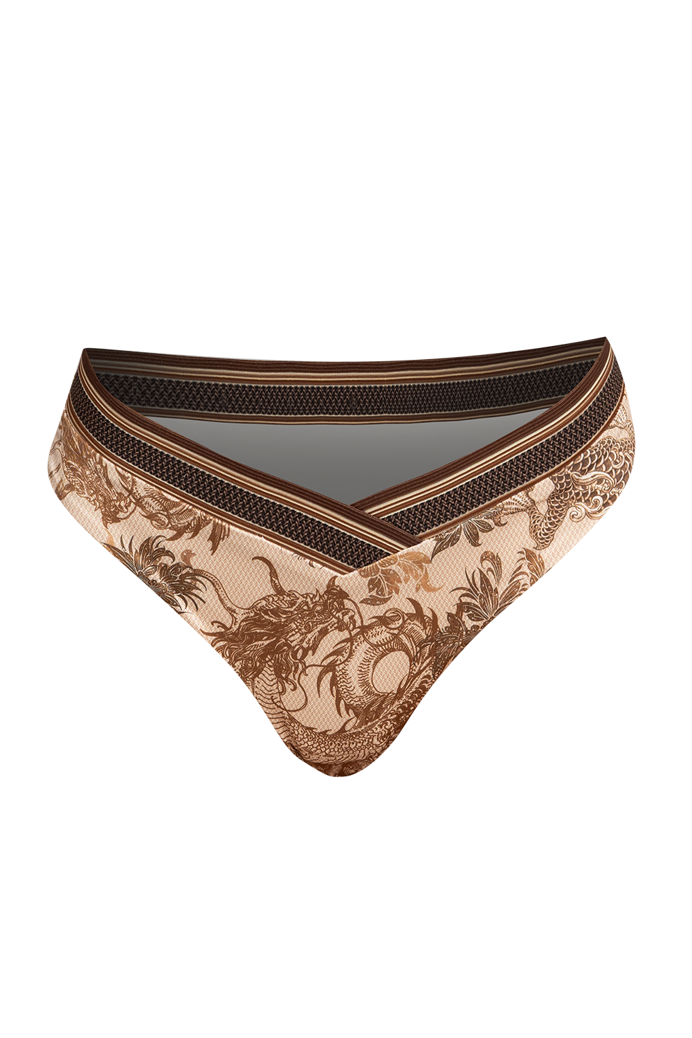 ELASTIC WAISTBAND SWIM BOTTOM - ASIA BEIGE