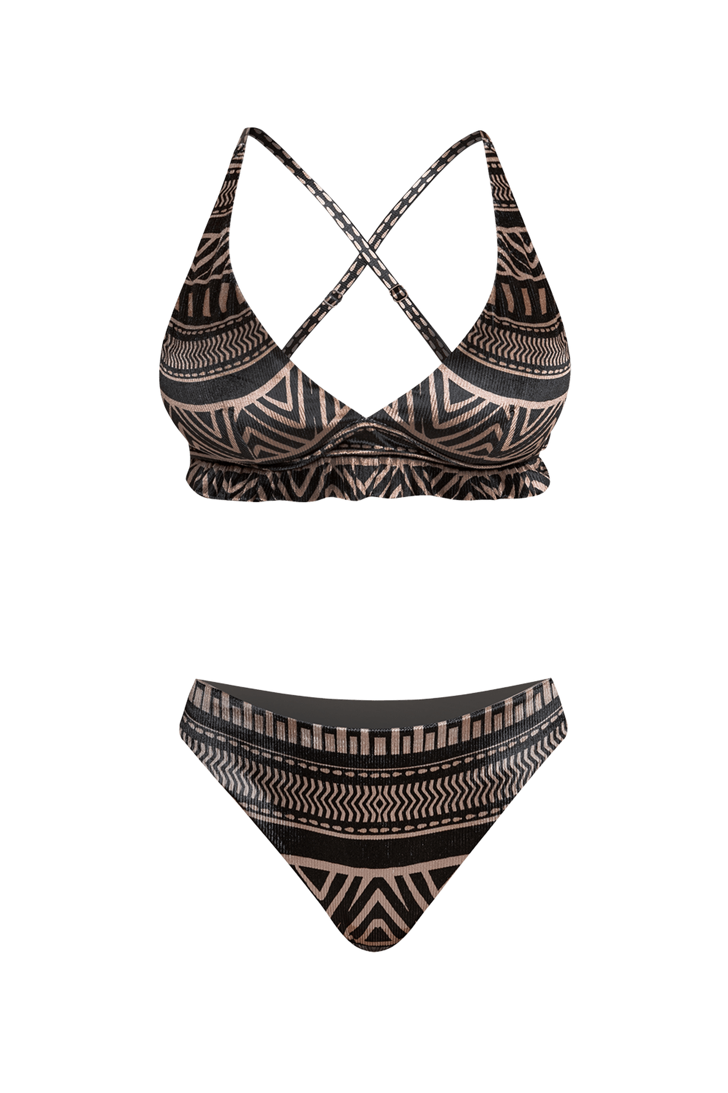 TOP STYLE TRIANGLE EN VELOURS - TRIBAL