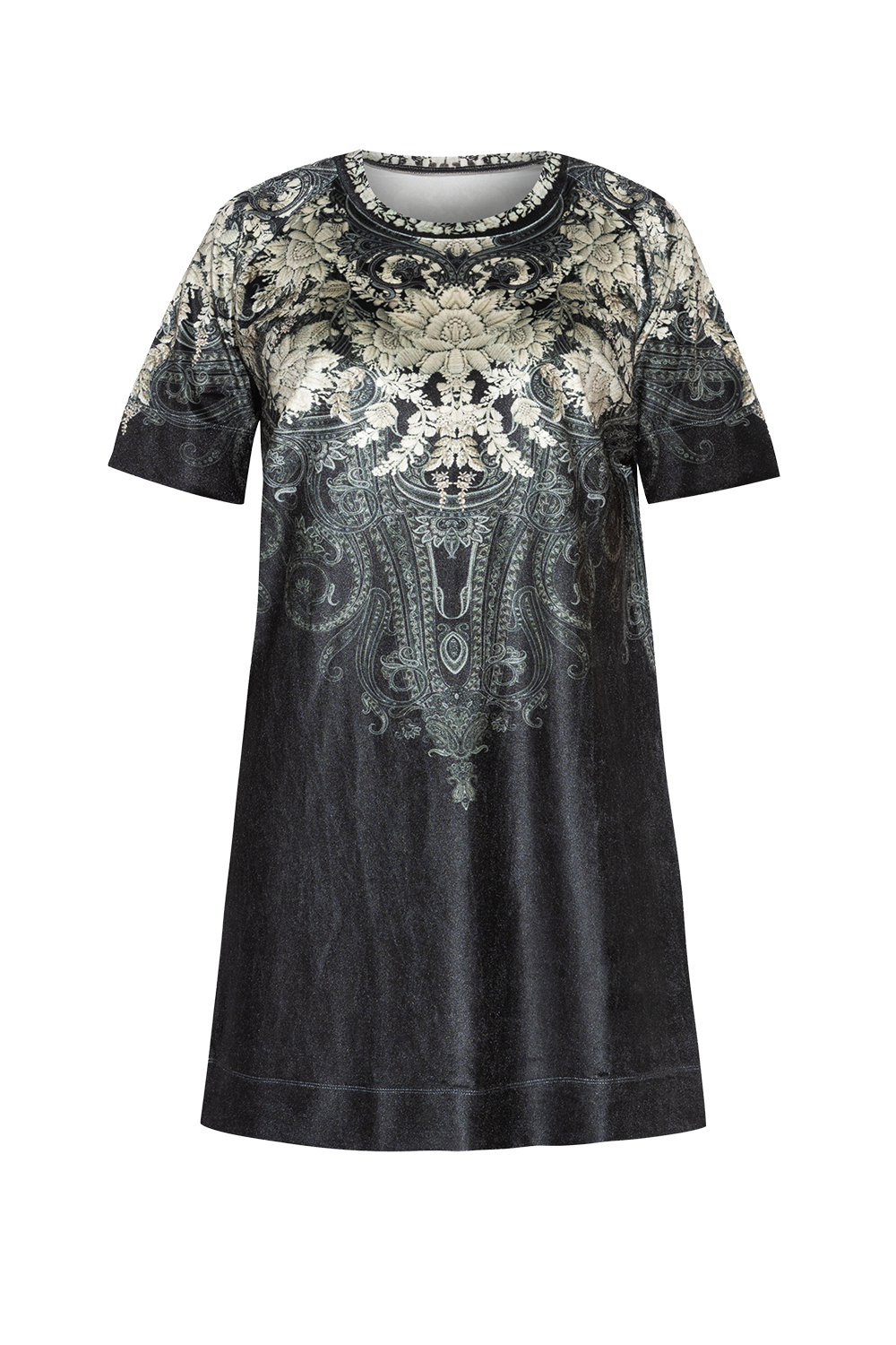 ROBE T-SHIRT VELOURS - LOTUS GELÉ
