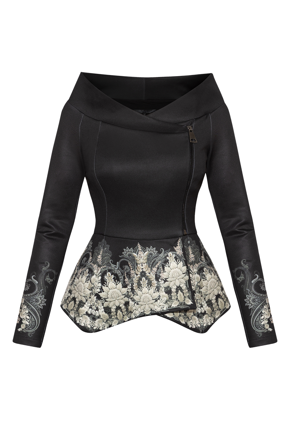 BLAZER WITH ASYMMETRY - FROZEN LOTUS