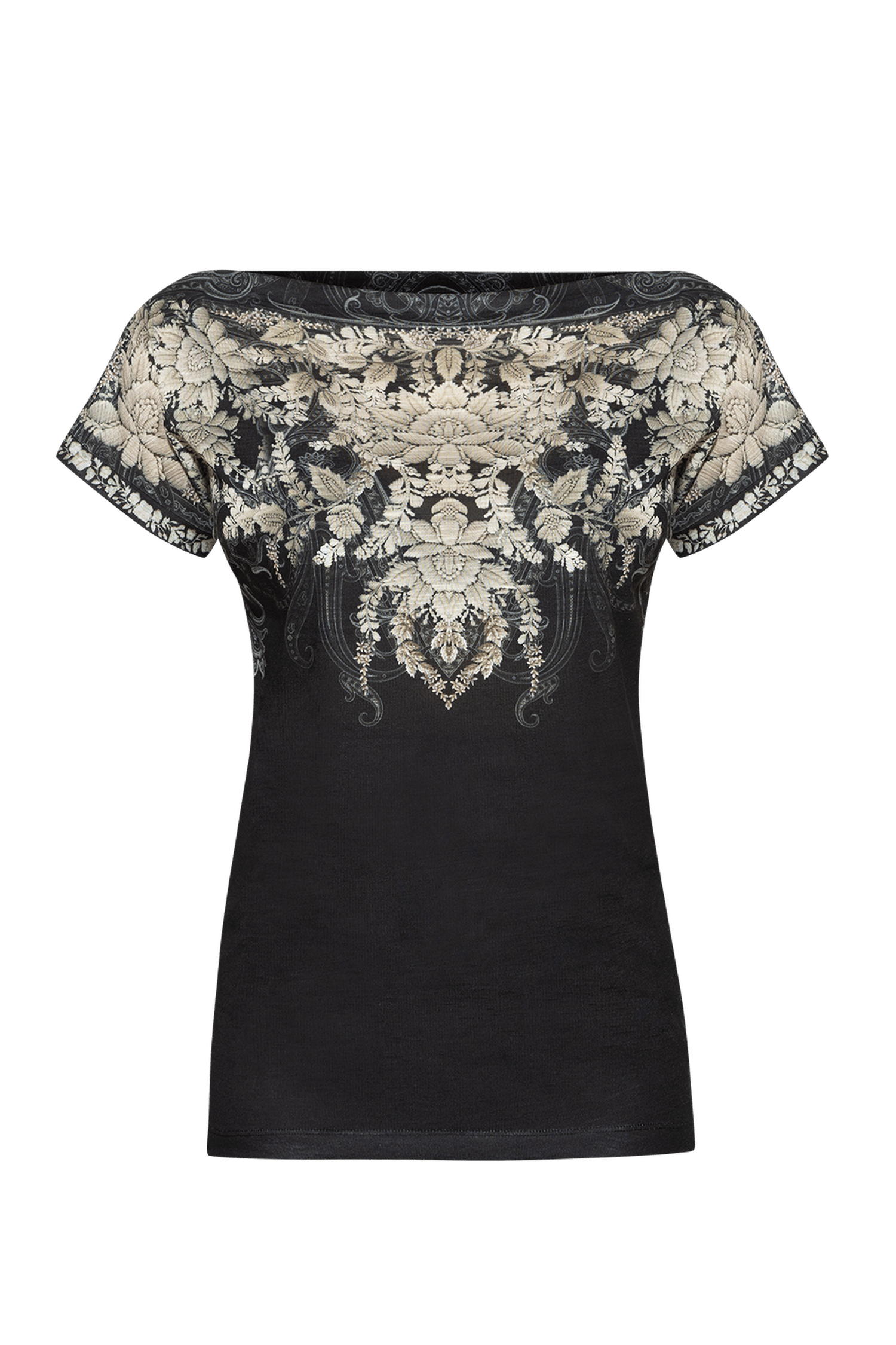 T-SHIRT À ÉPAULES BAISSÉES COUPE DÉCONTRACTÉE - LOTUS GELÉ