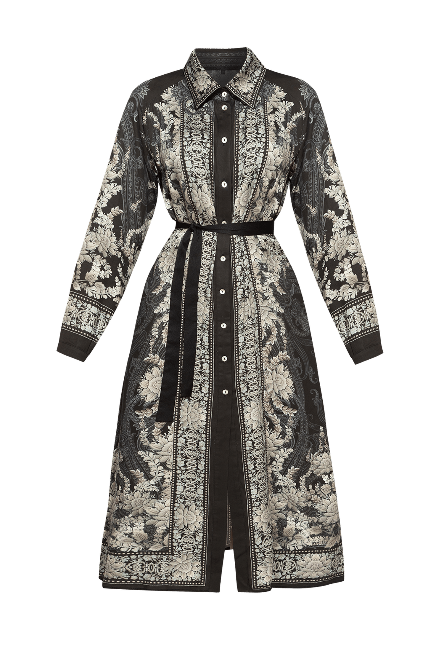 VISCOSE SHIRT DRESS WITH REMOVABLE BELT - FROZEN LOTUS JIORO Π ΠΠΠ-Π ΠΠΠΠ― ΠΠ’ ΠΠΠ‘ΠΠΠΠ Π‘ ΠΠΠΠΠΠΠΠ ΠΠΠΠΠ - FROZEN LOTUS JIORO