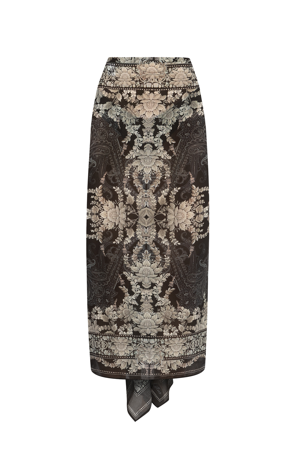 SILK VISKOSE SET OF PAREO AND SCARF - FROZEN LOTUS