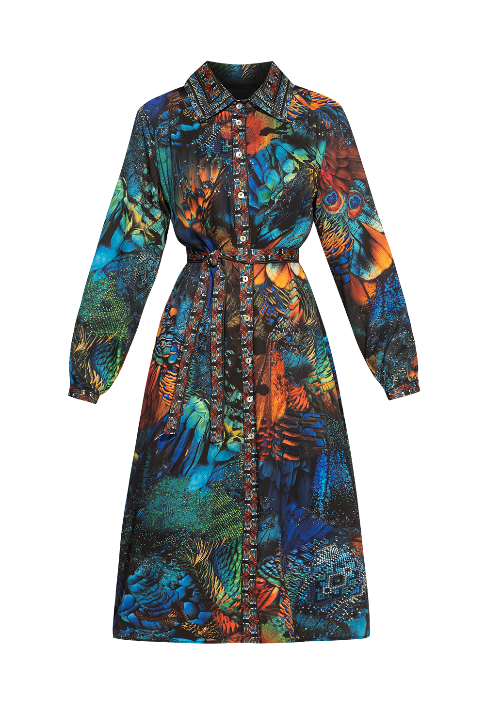 Robe chemise en viscose avec ceinture amovible - Amazonia