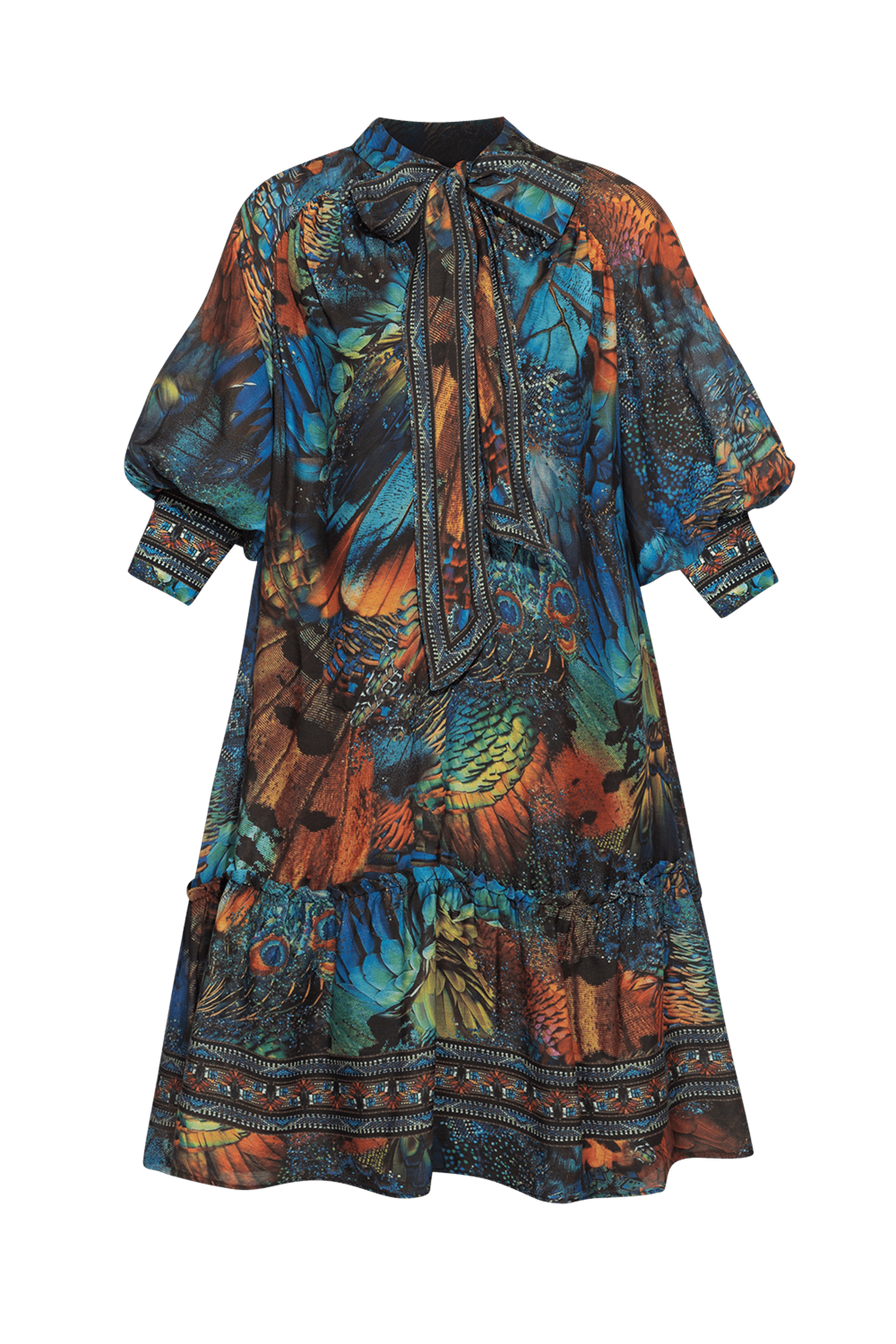 LOOSE VISCOSE-SILK DRESS - AMAZONIA