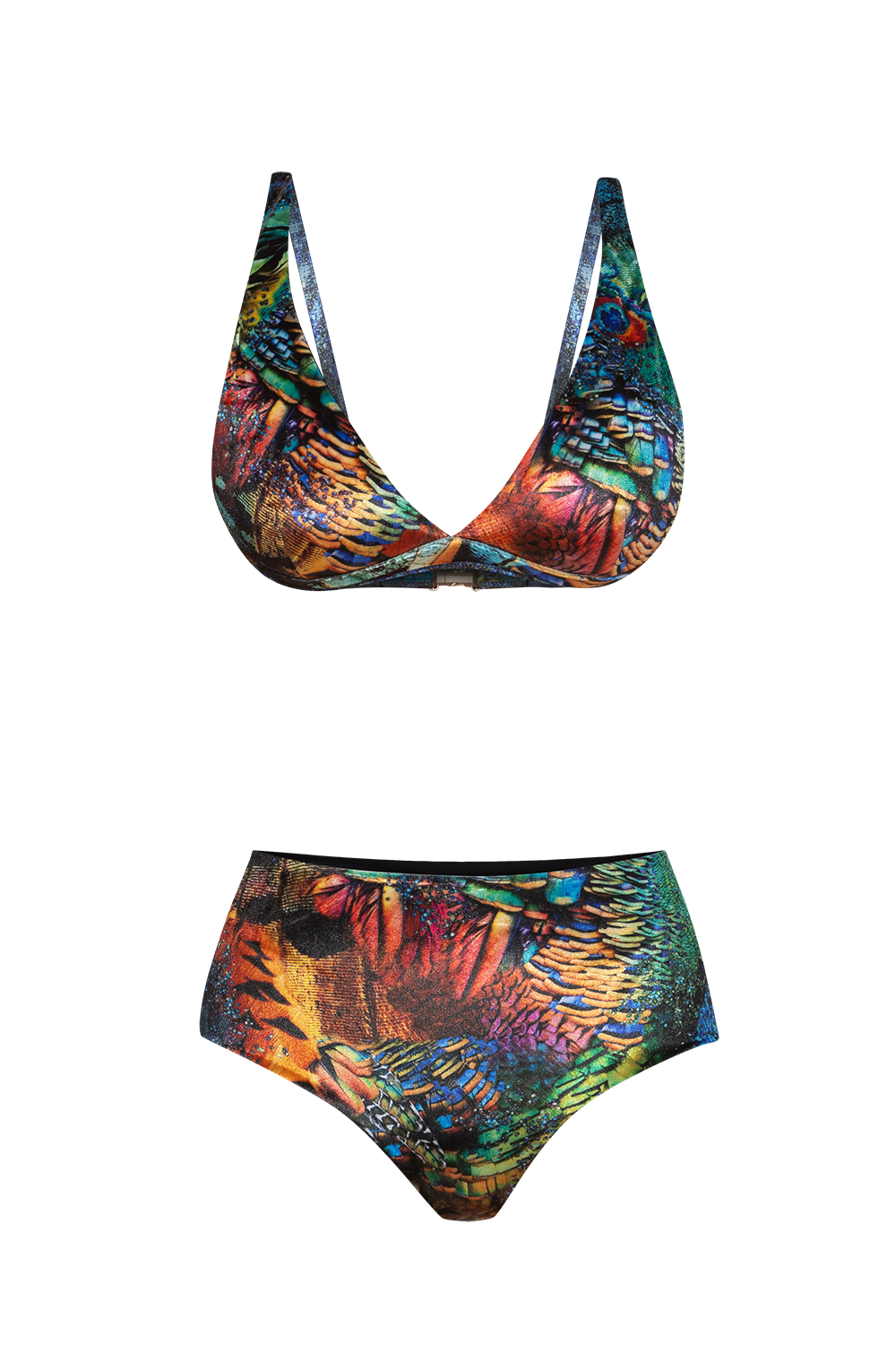 TRIANGLE TOP IN VELVET - AMAZONIA