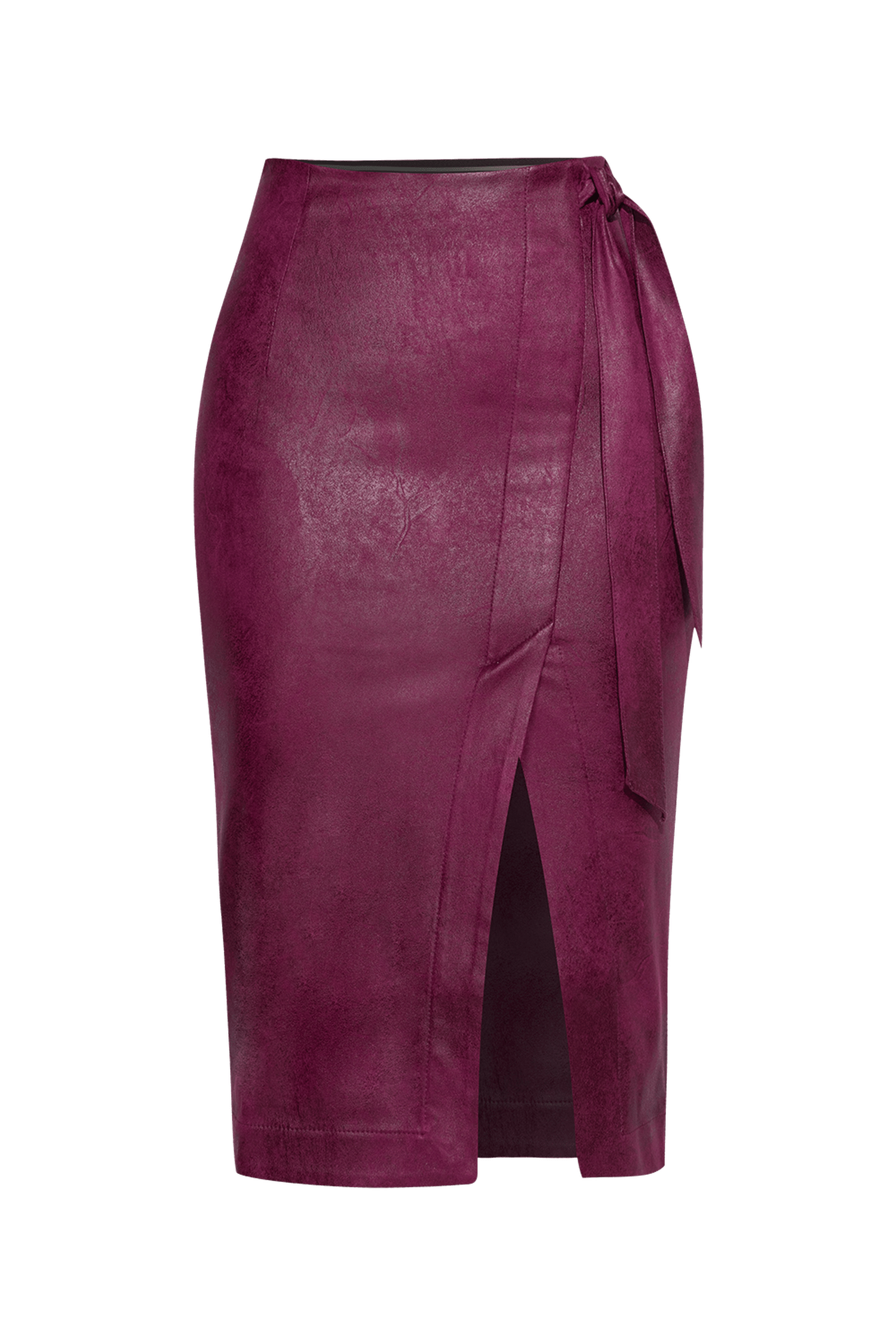 BURGUNDY WRAP SKIRT - ESSENTIALS