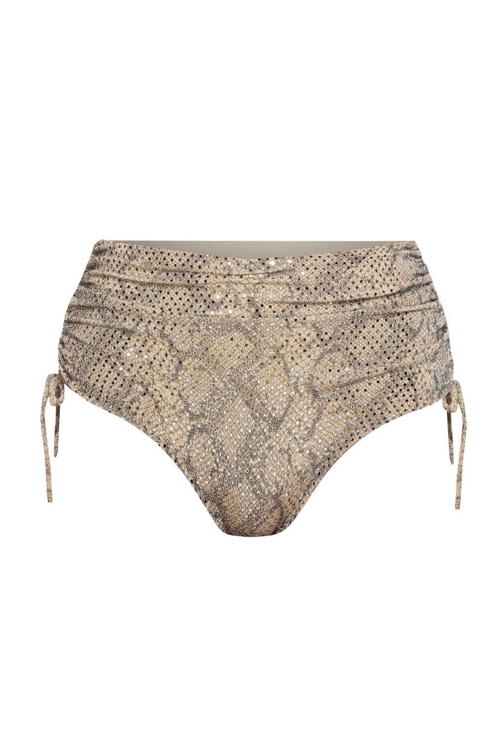 HIGH WAIST BOTTOM IN BEIGE WITH GLITTER - ESSENTIALS