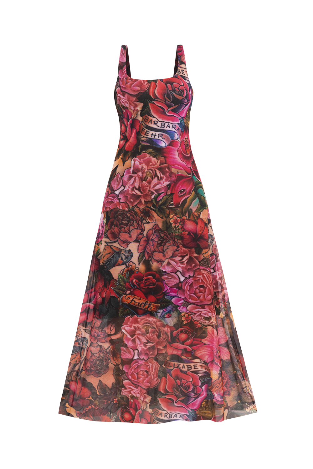 BACKLESS LONG DRESS - TATTOO STAR