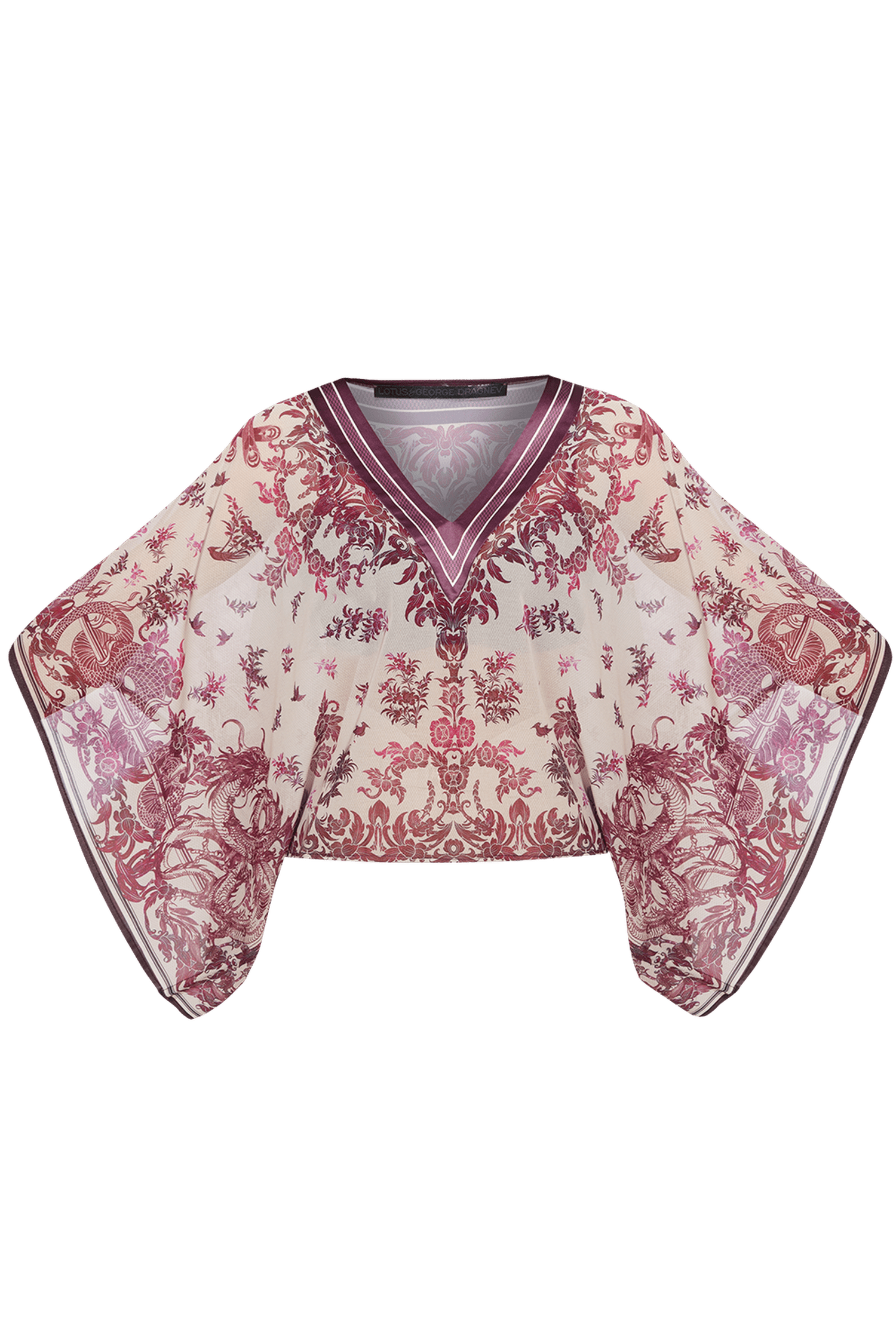 TUNIQUE EN CHIFFON - ASIE BORDEAUX