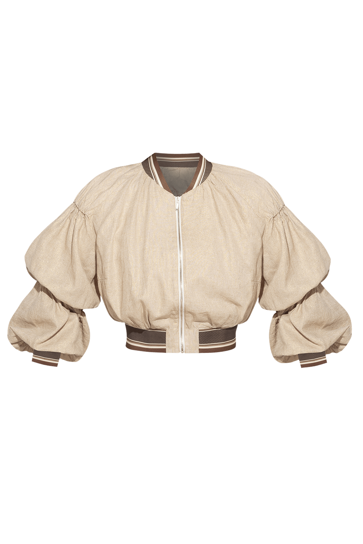 LINEN BOMBER JACKET - ESSENTIALS