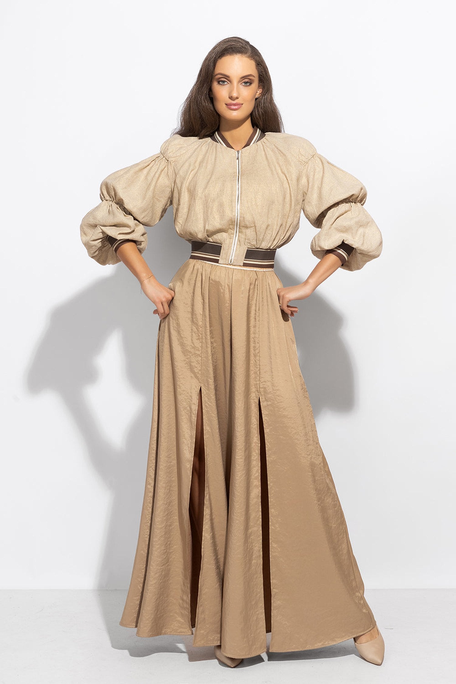 LINEN BOMBER JACKET - ESSENTIALS