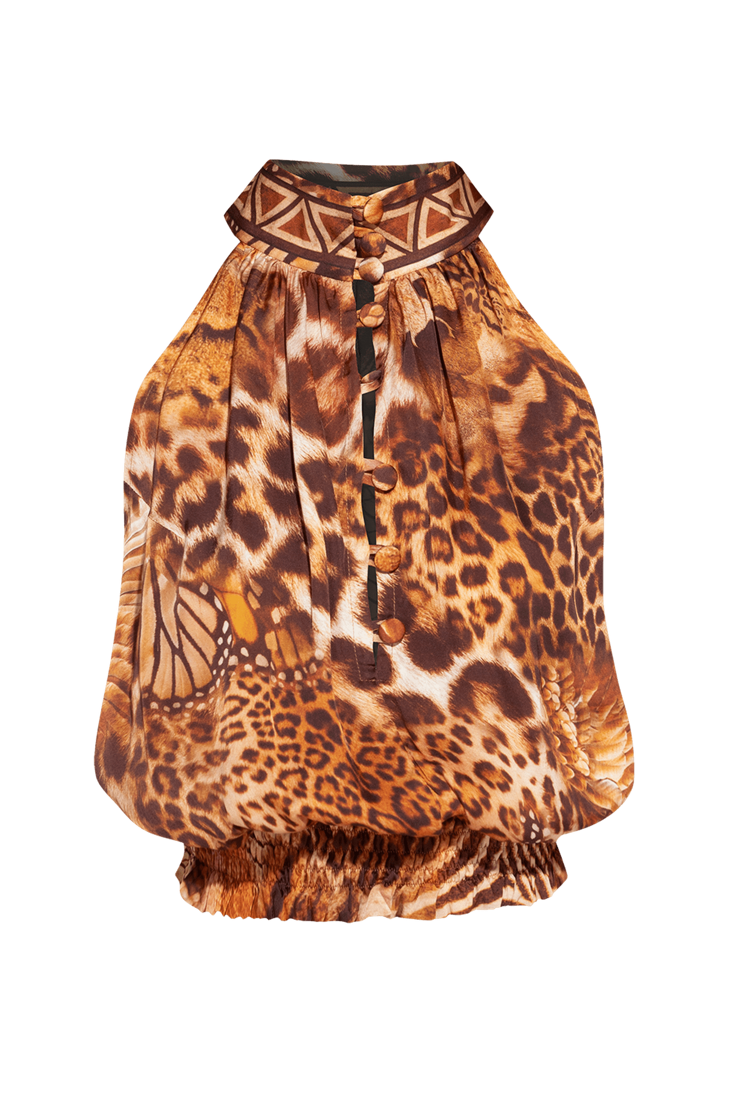 SATIN VISCOSE CROP TOP - LEO SAND JIORO КРОП ТОП ОТ ЛЪСКАВА ВИСКОЗА - LEO SAND JIORO