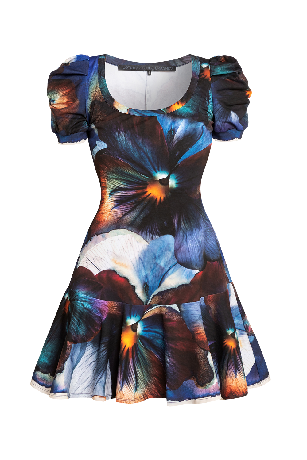 SHORT DRESS WITH PUFF SLEEVES AND SQUARE NECKLINE - VIOLET JIORO КЪСА РОКЛЯ С БУФАН РЪКАВИ - VIOLET JIORO