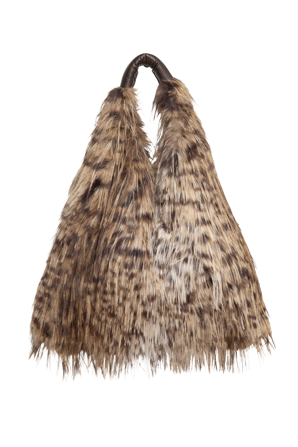 REVERSIBLE SERVAL FAUX FUR AND LEATHER BAG - ESSENTIALS