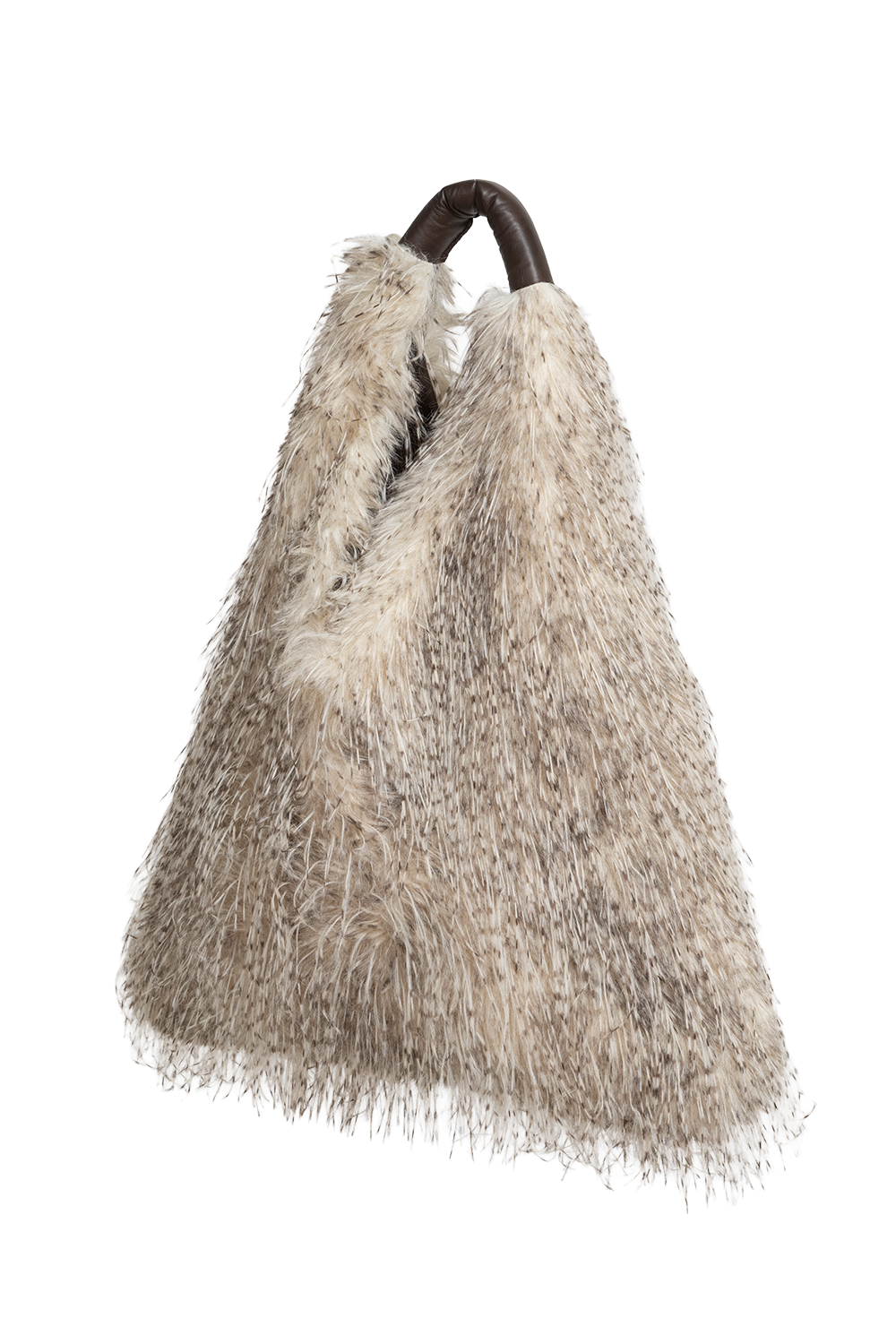 REVERSIBLE OWL FAUX FUR AND LEATHER BAG - ESSENTIALS JIORO ДВУЛИЦЕВА ЧАНТА ОТ ЕКО КОЖА И ШАРКА СОВА - ESSENTIALS JIORO