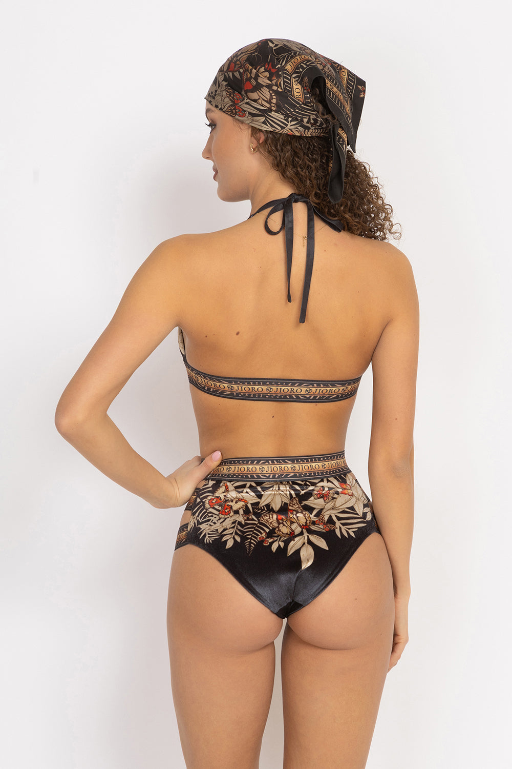 VELVET BIKINI-STYLE BOTTOM - MIDNIGHT BUTTERFLIES
