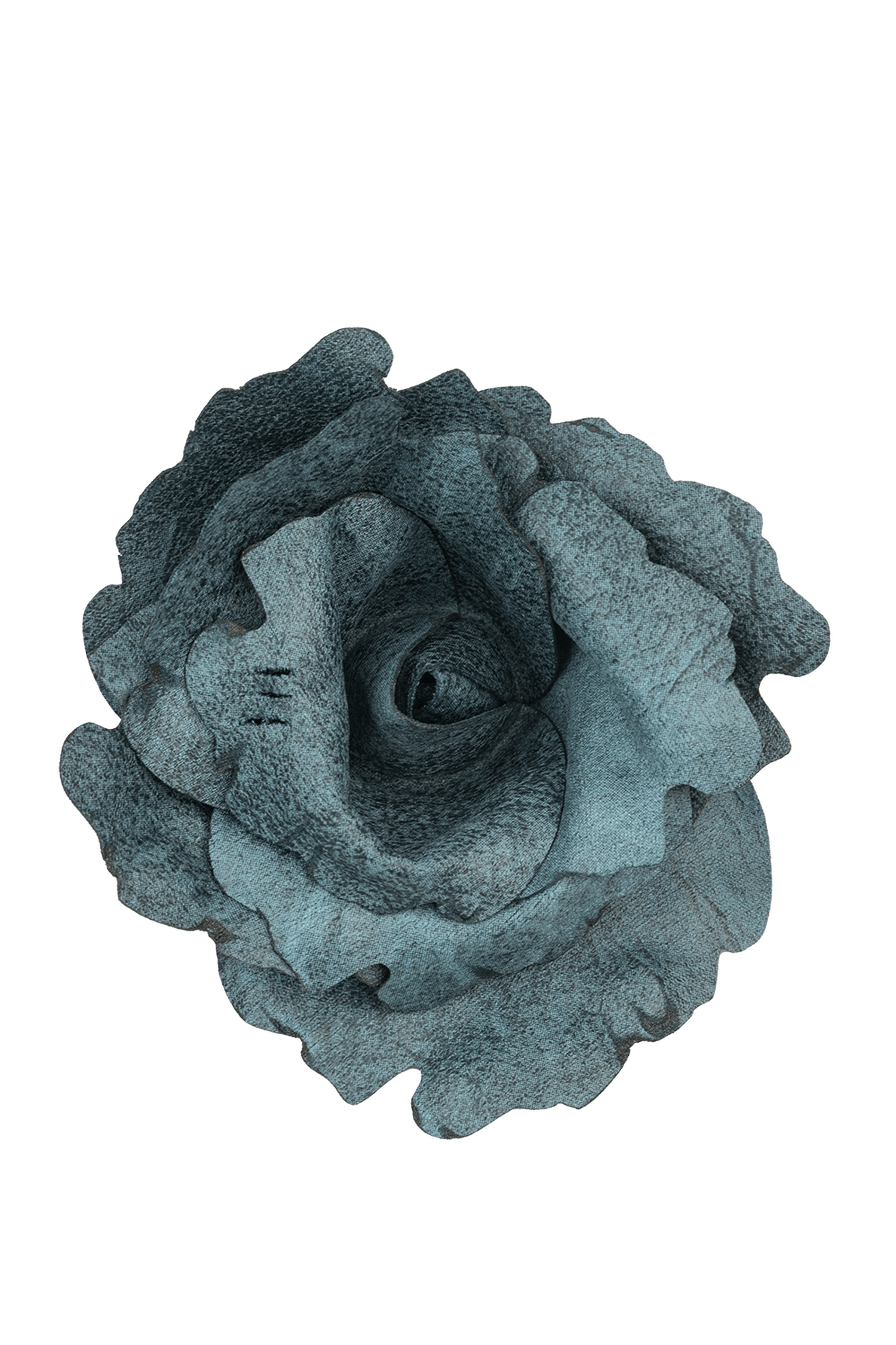 BROCHE MOYENNE EN SIMILI DAIM BLEU AZUR ROSE