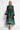 Caftan en satin de viscose avec plumes - Leo vert néon
