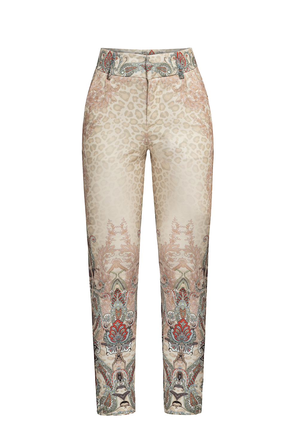 CLASSIC VISCOSE TROUSERS – PAISLEY BEIGE