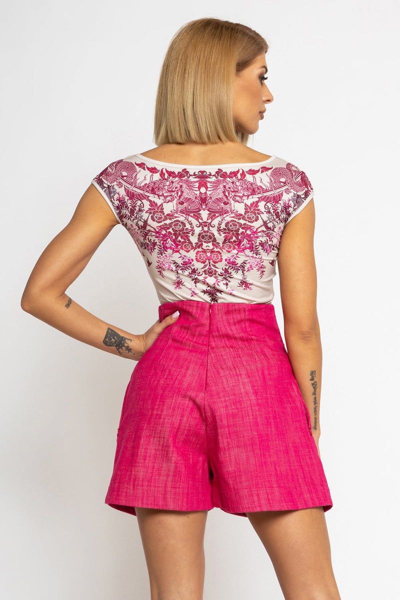 T-SHIRT BASIQUE - ASIE BORDEAUX