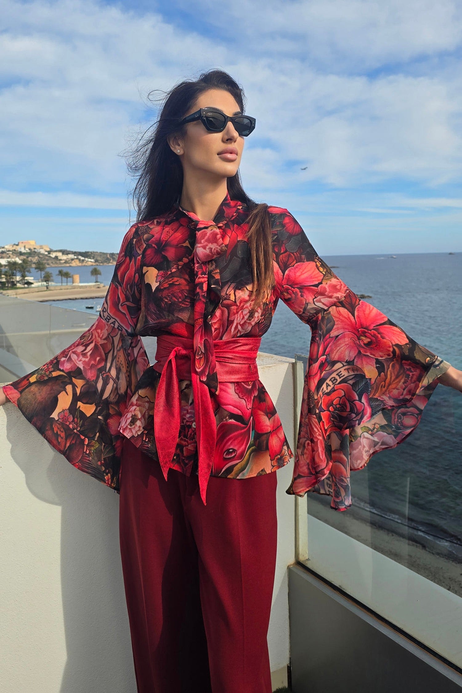 DESIGNER SHIRT WITH FLARED SLEEVES - TATTOO STAR