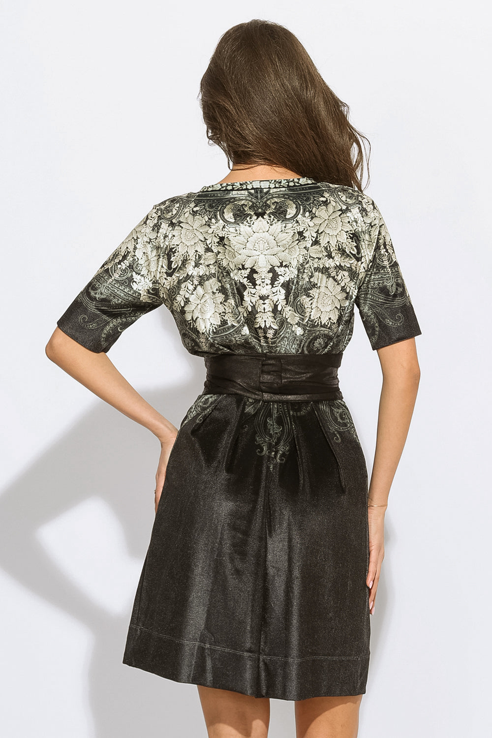 VELVET T-SHIRT DRESS - FROZEN LOTUS