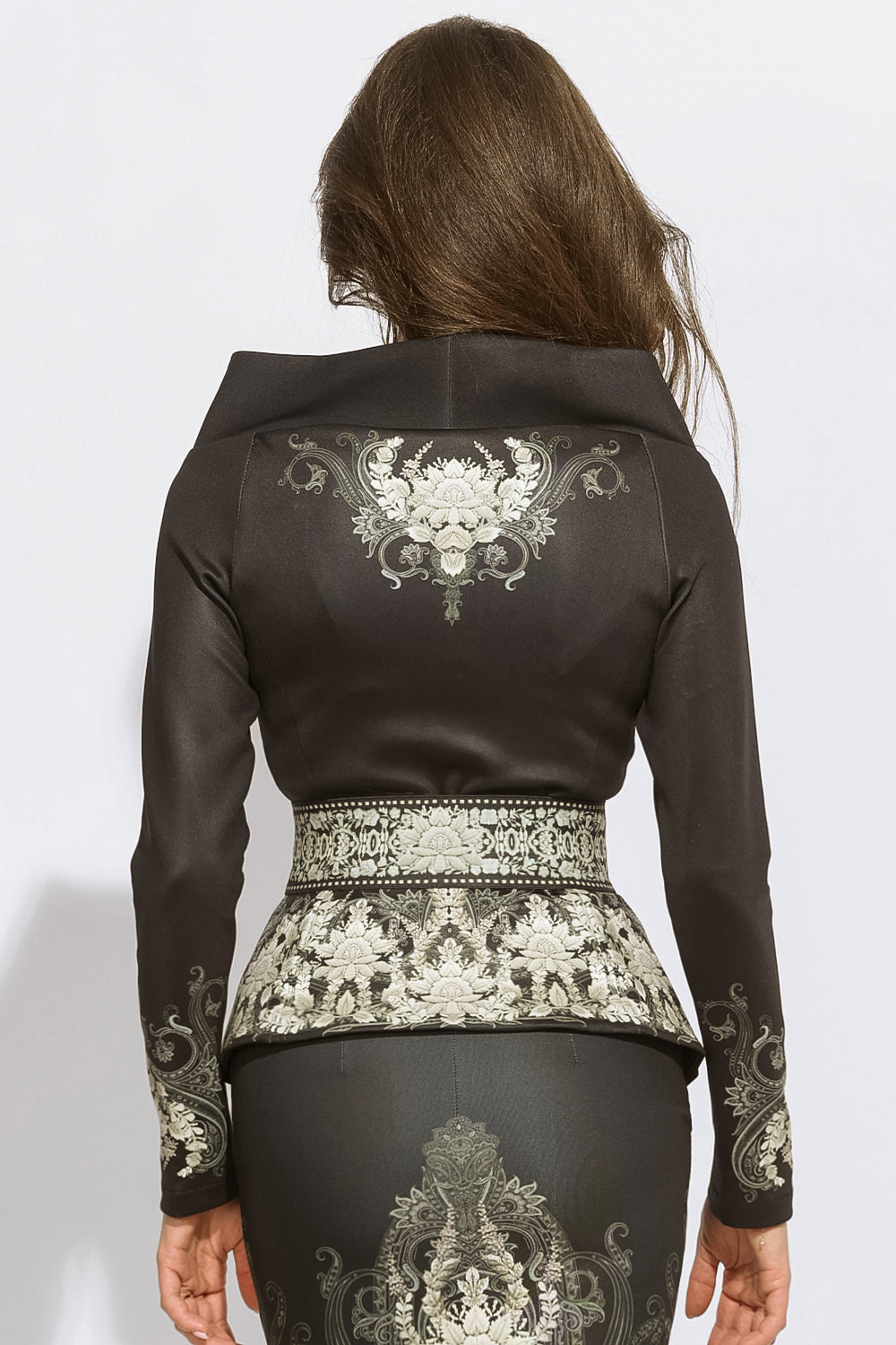BLAZER WITH ASYMMETRY - FROZEN LOTUS