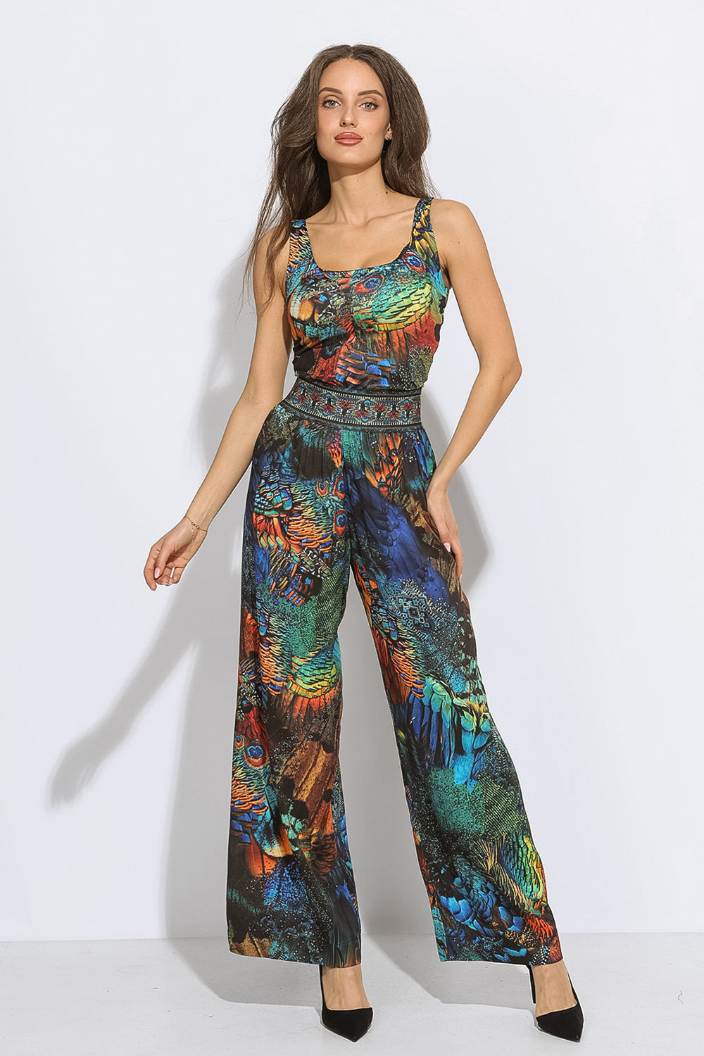 PANTALON EN VISCOSE LÂCHE - AMAZONIA