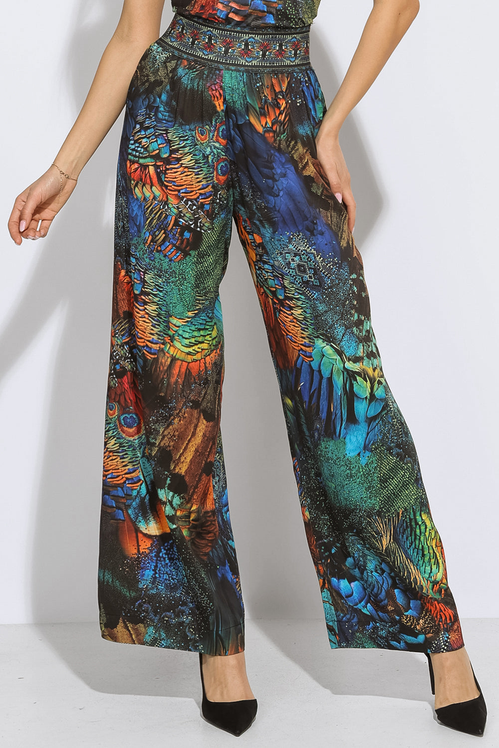 PANTALON EN VISCOSE LÂCHE - AMAZONIA