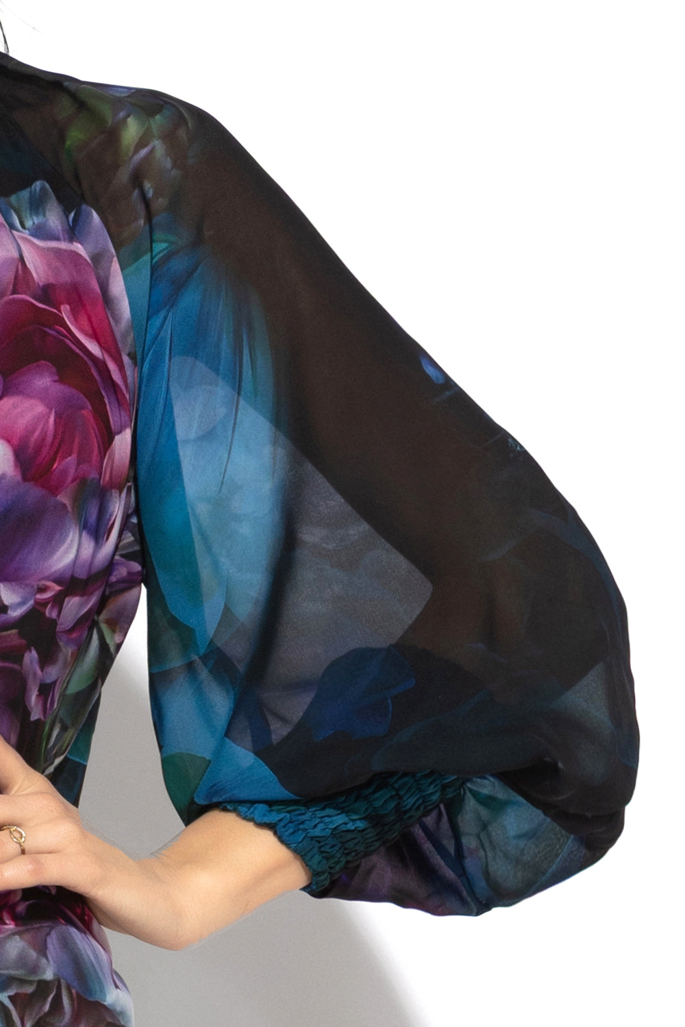 DESIGNER LOOSE DRESS - PEONIES JIORO ДИЗАЙНЕРСКА СВОБОДНА РОКЛЯ - PEONIES JIORO