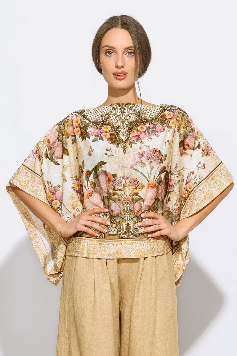 BLOUSE AMPLE - FLEURS BAROQUES