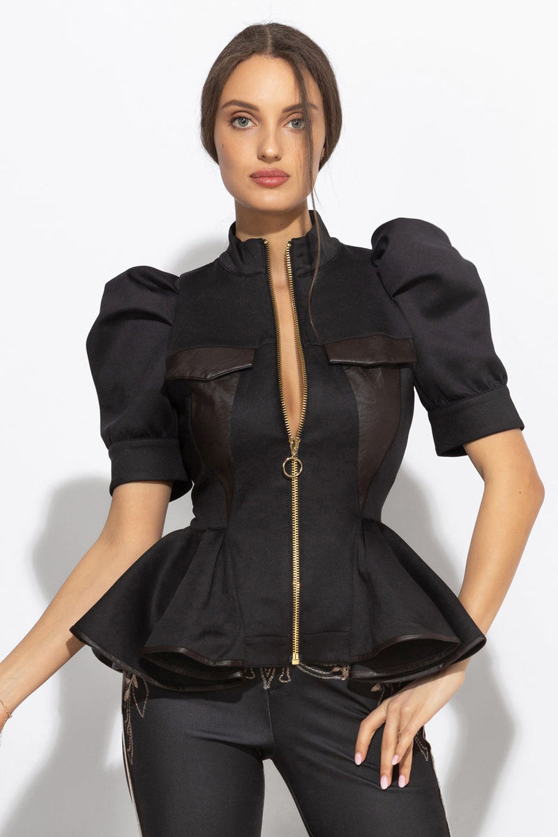 BUFFER SLEEVE BLAZER - ESSENTIALS JIORO  БЛЕЙЗЕР С БУФАН РЪКАВ - ESSENTIALS JIORO