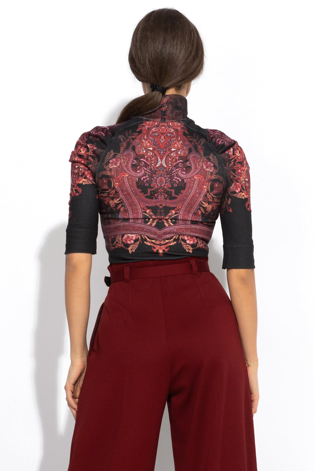 SIGNATURE PRINTED BLOUSE - PAISLEY DARK JIORO ТОП С ПРИНТ - PAISLEY DARK JIORO