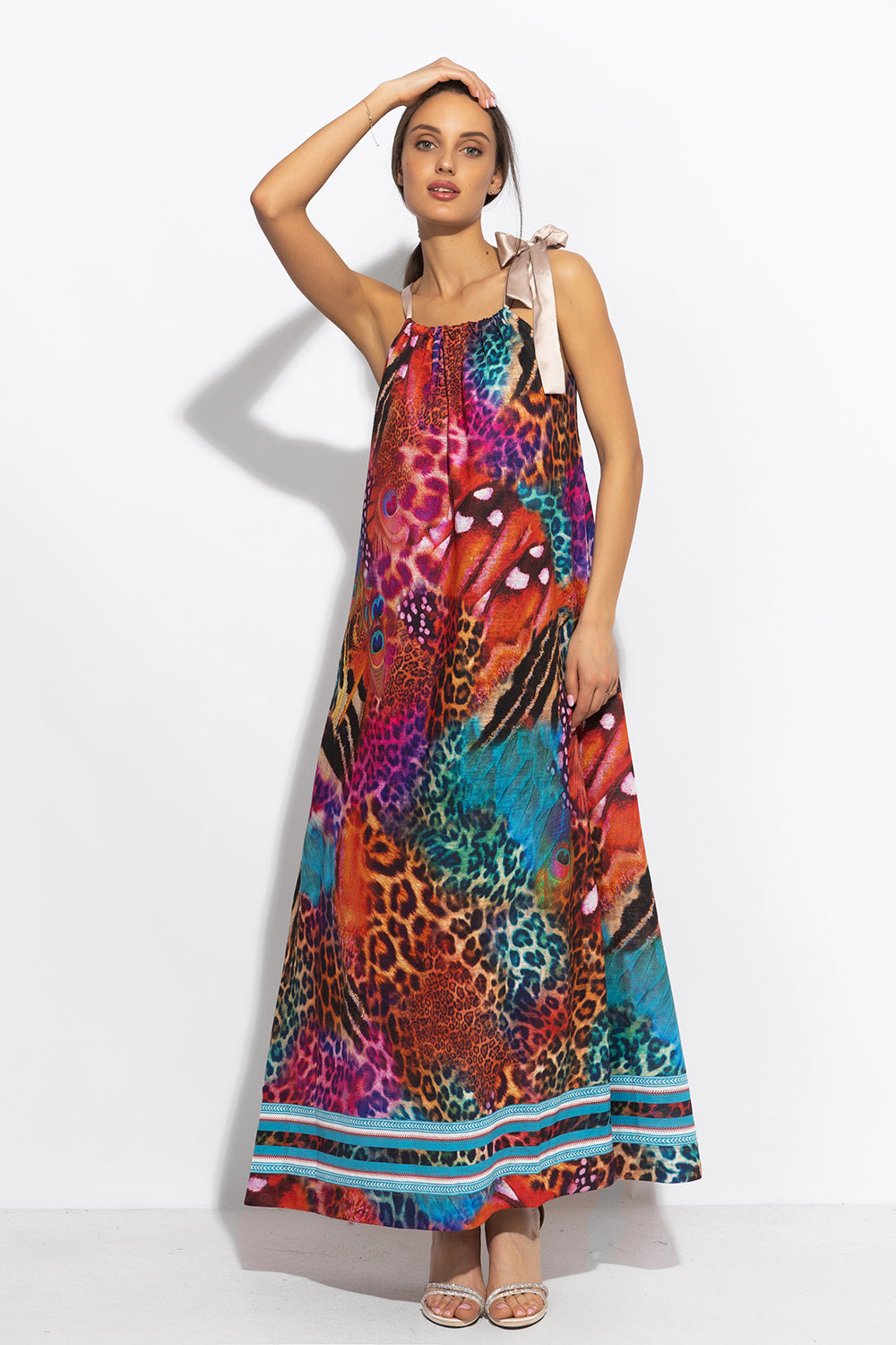 LOOSE LONG DRESS - LEO NEON WILD