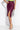 SUEDE-EFFECT BURGUNDY WRAP SKIRT - ESSENTIALS JIORO ПОЛА ОТ ВЕЛУР В ЦВЯТ БОРДО - ESSENTIALS JIORO