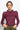 BLOUSE WITH GATHERED NECKLINE AND LOGO PRINT - BURGUNDY LOGO JIORO БЛУЗА ОТ ФИНО ПЛЕТИВО - BURGUNDY LOGO JIORO