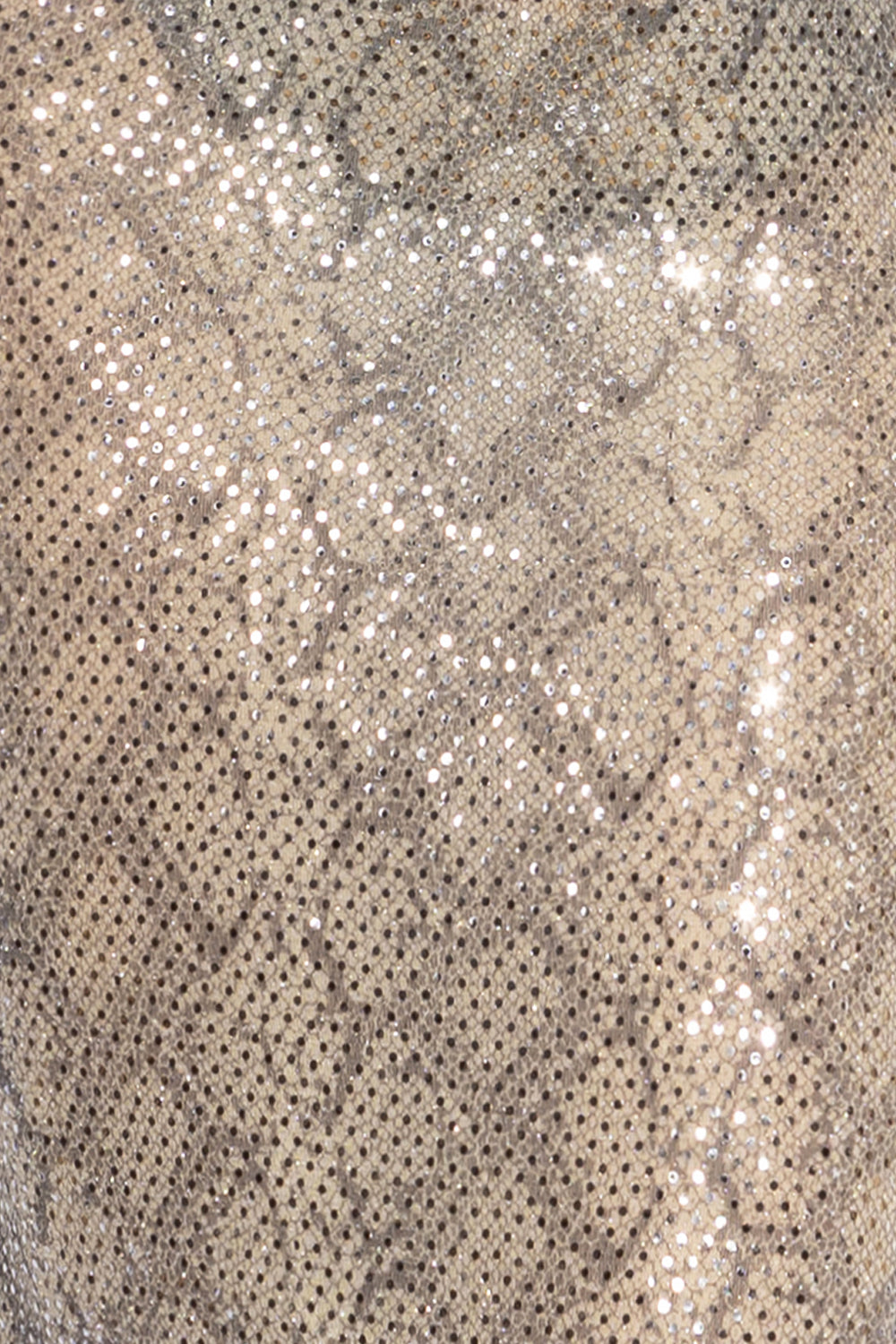 FITTED GLITTER DRESS IN BEIGE - ESSENTIALS