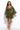 SHORT TENCEL DRESS WITH WIDE SLEEVES IN OLIVE GREEN - ESSENTIALS