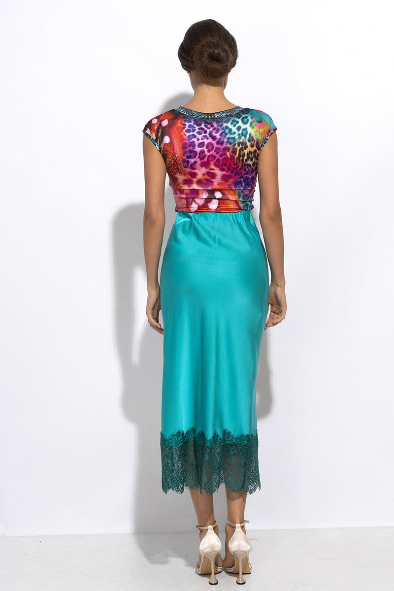 Chemisier basique avec encolure en V - Leo Neon Wild